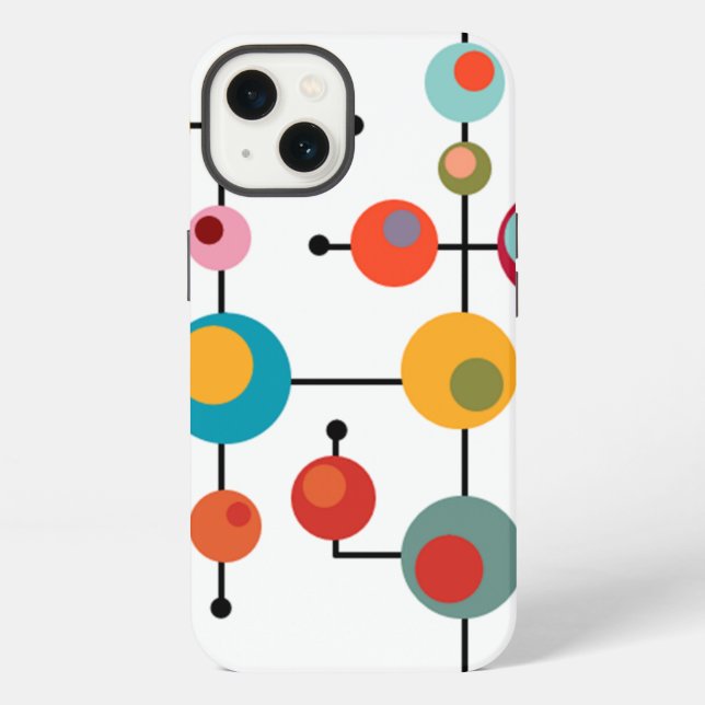Mid-Century Modern Bubbles  iPhone Case (Back)