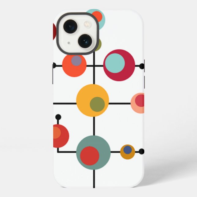 Mid-Century Modern Bubbles  iPhone Case (Back)
