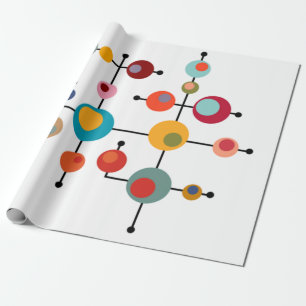 Mid-Century Modern Bubbles Wrapping Paper