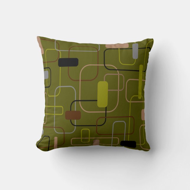 Mid-Century Modern Camouflage  Cushion (Front)
