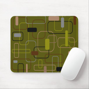 Mid-Century Modern Camouflage  Mouse Mat