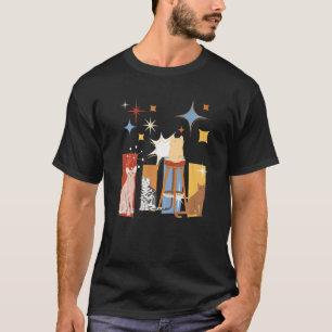 Mid Century Modern Cats Vintage Retro 1950s Style T-Shirt