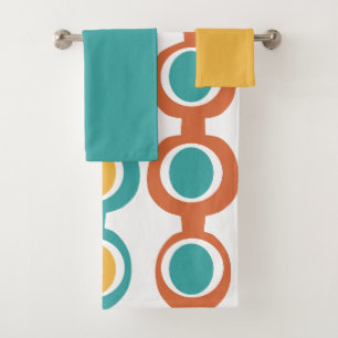 Mid-Century Modern Chain  Bath Towel Set