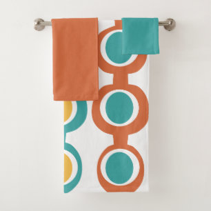 Mid-Century Modern Chain Bath Towel Set