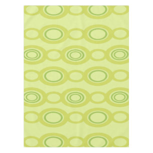 Mid Century Modern Chain Links Chartreuse Tablecloth