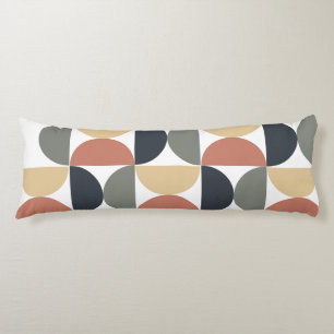 Mid Century Modern Charcoal Salmon Body Cushion