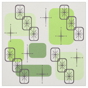 Mid Century Modern Chartreuse Green Fabric