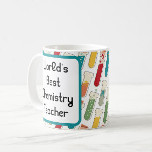 Mid Century Modern Chemistry Test Tube Stripe Coffee Mug