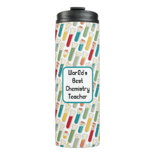Mid Century Modern Chemistry Test Tube Stripe Thermal Tumbler