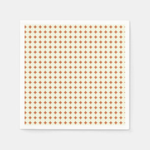 Mid Century Modern Chic Terracotta Dots Napkin