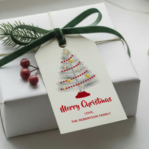 Mid Century Modern Christmas Aluminium Tree Gift Tags