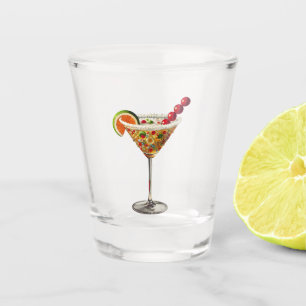 Mid Century Modern Christmas Candy Martini Shot Glass