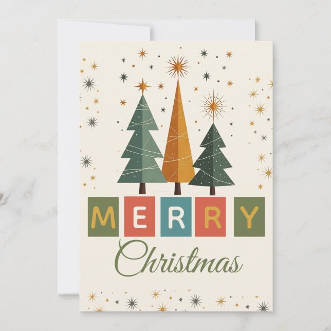 Mid-Century Modern Christmas Card (Front)