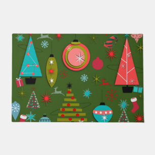Mid-Century Modern Christmas Doormat