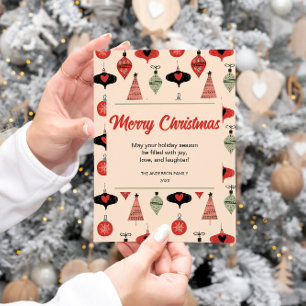 Mid Century Modern Christmas Holiday Card