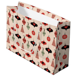 Mid Century Modern Christmas Large Gift Bag