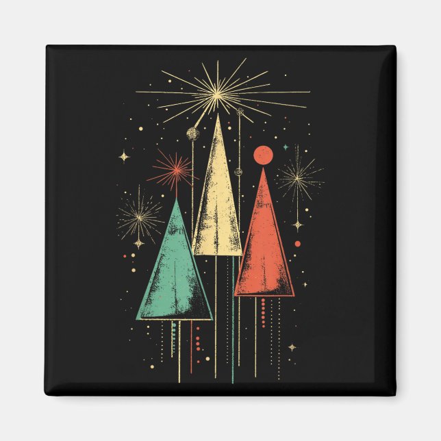 Mid Century Modern Christmas  Magnet (Front)