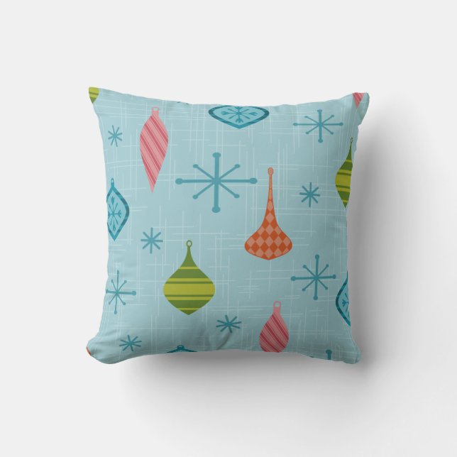 Mid Century Modern Christmas Ornaments Cushion (Front)