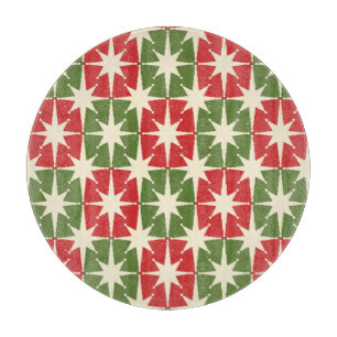 Mid Century Modern Christmas Retro Starbursts Cutting Board