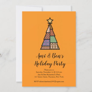Mid-century Modern Christmas Tree Holiday Party  Invitation