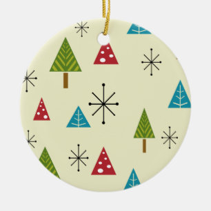 Mid Century Modern Christmas Trees Ceramic Tree Decoration