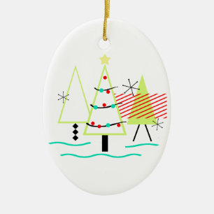 mid century modern christmas trees retro ceramic tree decoration
