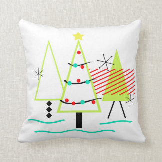 mid century modern christmas trees retro cushion