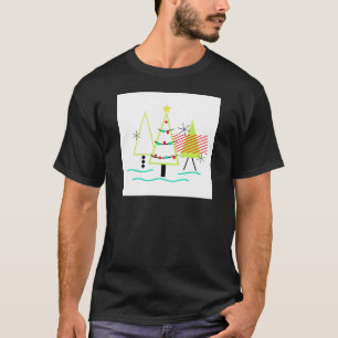 mid century modern christmas trees retro T-Shirt