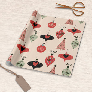 Mid Century Modern Christmas Wrapping Paper