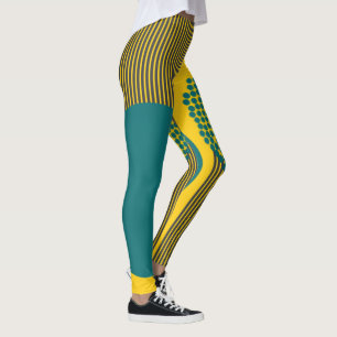 Mid-Century Modern Circle and Lines Leggings