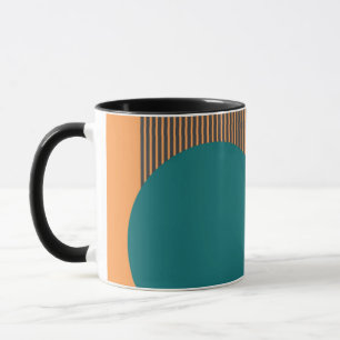 Mid-Century Modern Circle and Lines Mug