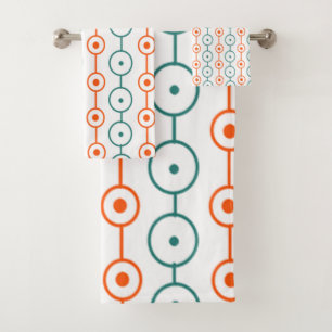 Mid-Century Modern Circle Strings Bath Towel Set