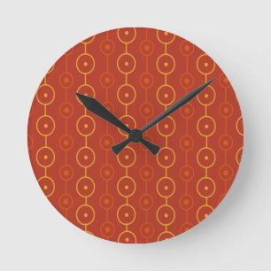 Mid-Century Modern Circle Strings Round Clock