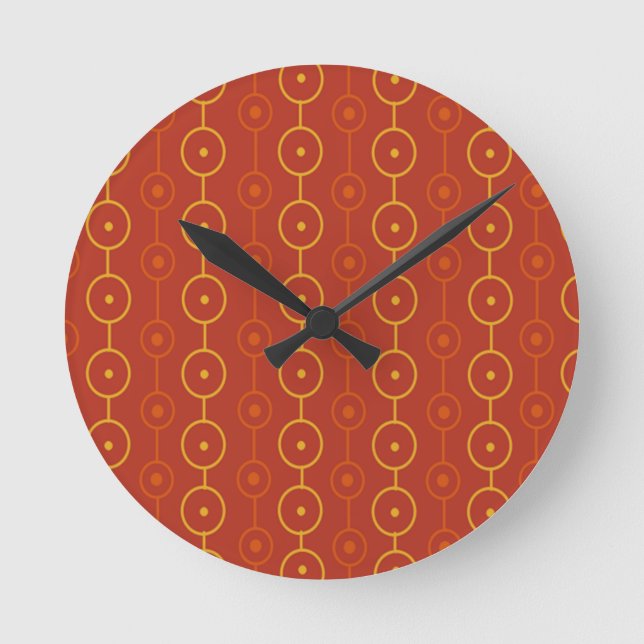Mid-Century Modern Circle Strings Round Clock (Front)