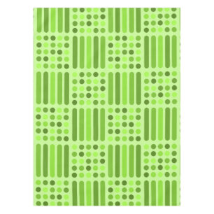 Mid Century Modern Circles Lines Chartreuse Tablecloth