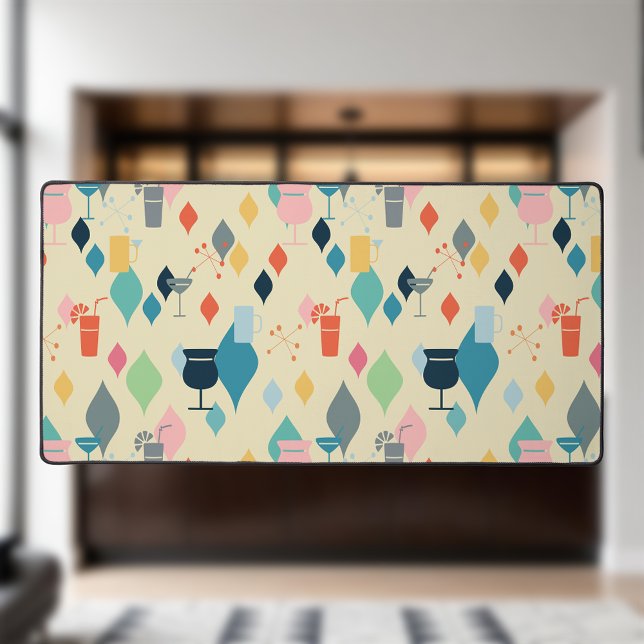Mid Century Modern Cocktails Desk Mat (Creator Uploaded)