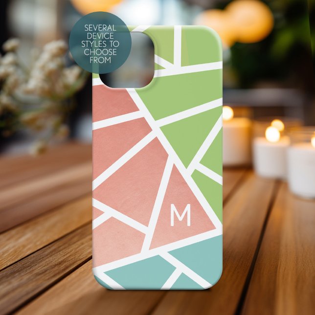Mid Century Modern Colour Block pastels MCM Case-Mate iPhone Case (Personalized Phone Case - Pick Your Device Style and Customize the Design)
