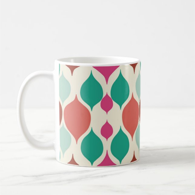 Mid Century Modern Colourful Geometric  Coffee Mug (Left)