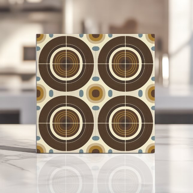 Mid-Century Modern Concentric Circles Tile (Creator Uploaded)