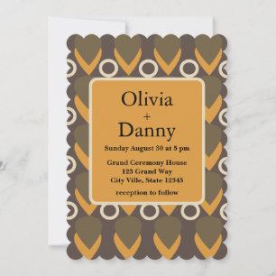 Mid Century Modern Contemporary Wedding Invitation