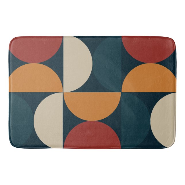 Mid-Century Modern Copper Firefly  Bath Mat (Front)