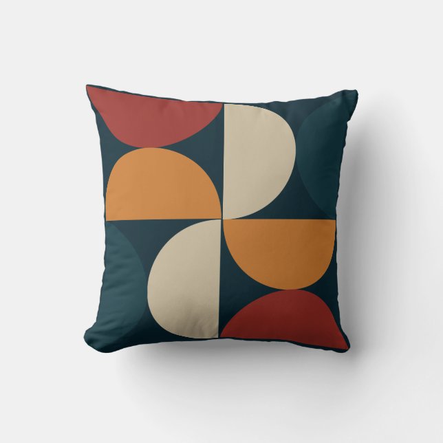 Mid-Century Modern Copper Firefly Cushion (Front)