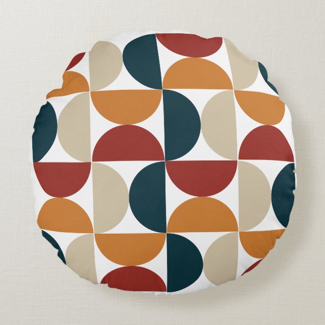 Mid-Century Modern Copper Firefly     Round Cushion (Front)