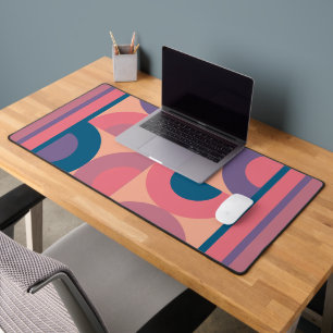 Mid-Century Modern Coral Sea  Desk Mat