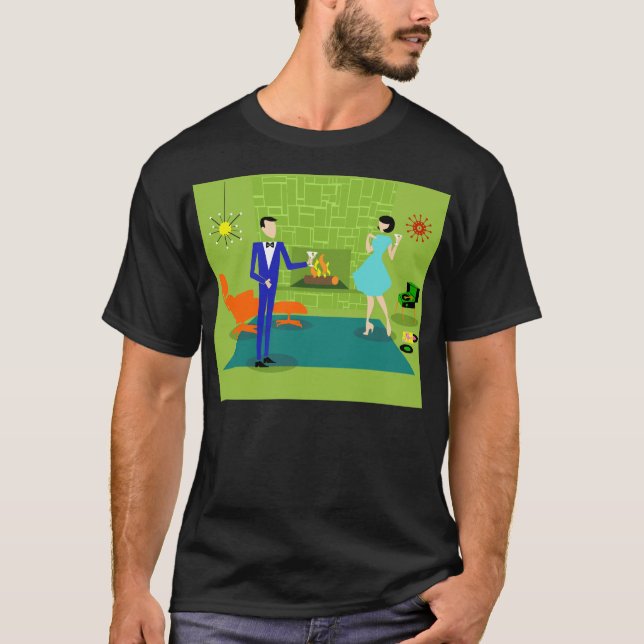 Mid Century Modern Couple T-Shirt (Front)