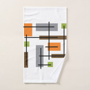 Mid Century Modern Cubicle Art Hand Towel