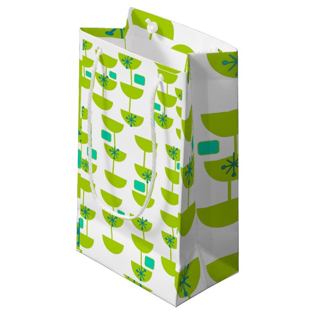 Mid-Century Modern Cups  Small Gift Bag (Front Angled)