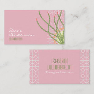 Mid Century Modern Desert Cactus Business Card