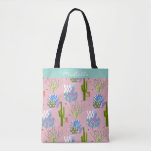 Mid Century Modern Desert Landscape l Any Colour Tote Bag