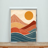 Mid-Century Modern Desert Sunset